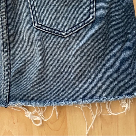 PacSun Cutoff Denim Mini Skirt Size 25 - Picture 7 of 8